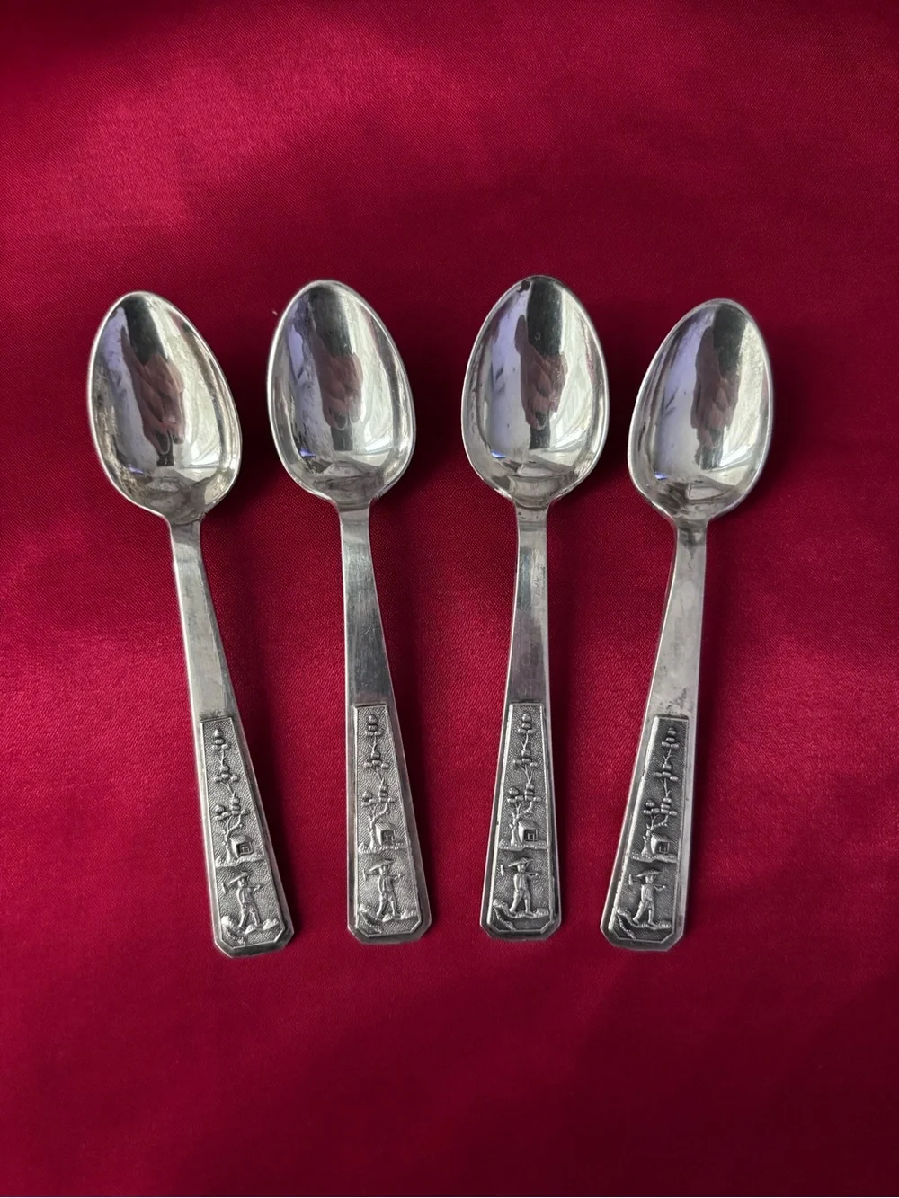 Vintage Silver Coffee Spoons - Set of 4